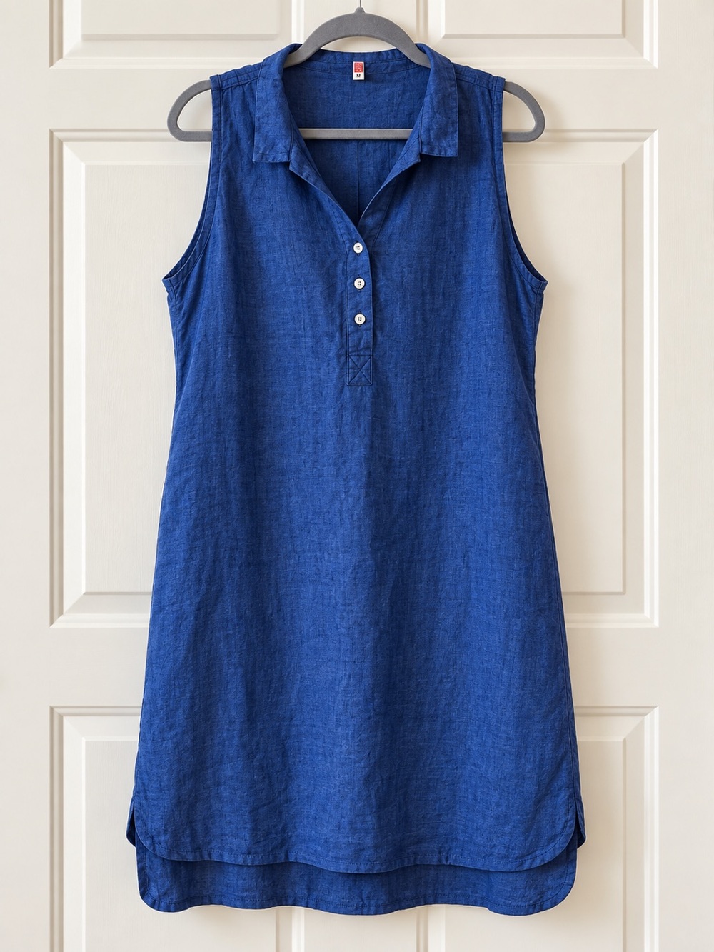 South Street‎ Linen Jane Tunic Shirt Dress Navy Coastal Beach Lagenlook Size XL